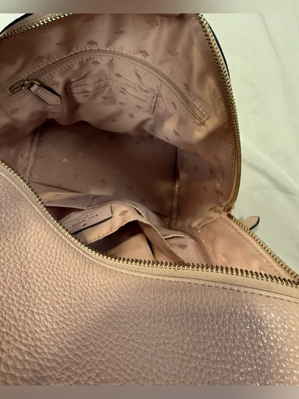 kate spade Pale Pink Pebbled Leather  Backpack